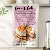 Linge De Cuisine Recette de gâteau carotte personnalisée