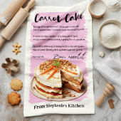 Linge De Cuisine Recette de gâteau carotte personnalisée