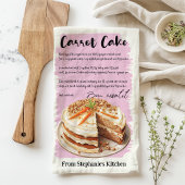 Linge De Cuisine Recette de gâteau carotte personnalisée