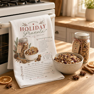 Linge De Cuisine Recette de granola de vacances fait maison Noël