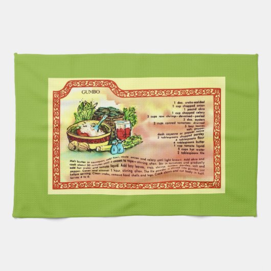 Linge De Cuisine Recette de Gumbo (Horizontal)