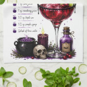 Linge De Cuisine recette de Halloween Brew de sorcière (Plié)