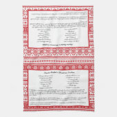 Linge De Cuisine Recette de la famille d'hiver rouge blanc de la ba (Vertical)