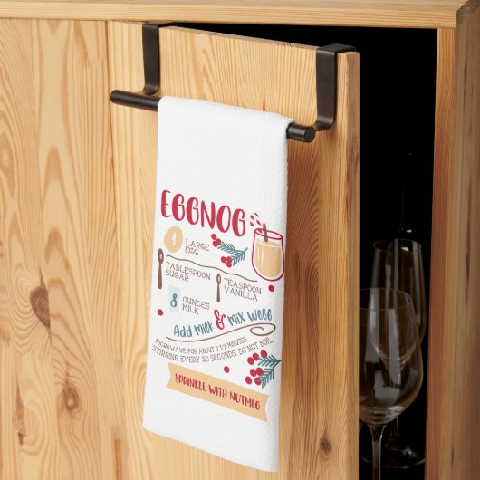 Linge De Cuisine Recette de lait de poule  (Pliage en tiers)