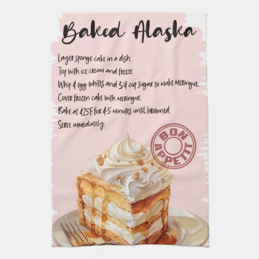 Linge De Cuisine Recette de l'Alaska cuit (Vertical)