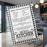Linge De Cuisine Recette de maman noir blanc ferme Buffalo Plaid<br><div class="desc">Citation de cuisine de maman avec nom, noir et blanc, plaid de buffle, checker, cuisine modèle, serviette de recette do-it-yourself. Ajoutez la recette de votre mère, de votre grand-mère ou de votre mère. Créez le souvenir parfait, un cadeau mémorable pour Nana ou l'autre pour des réunions de famille, des traditions...</div>