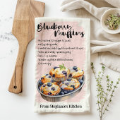 Linge De Cuisine Recette de muffin bleuet personnalisée