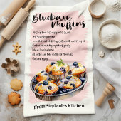 Linge De Cuisine Recette de muffin bleuet personnalisée