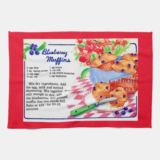 Linge De Cuisine Recette de muffins bleuets (Horizontal)