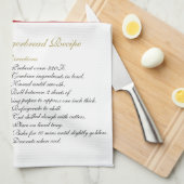 Linge De Cuisine Recette de Noël Rouge Joyeux (Quart Plié)