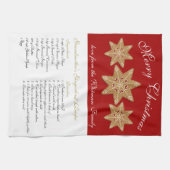 Linge De Cuisine Recette de Noël Rouge Joyeux (Horizontal)