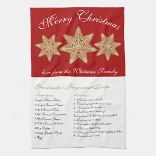 Linge De Cuisine Recette de Noël Rouge Joyeux