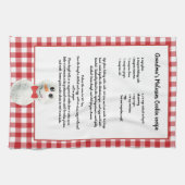 Linge De Cuisine Recette de Noël Snowman Recette Rouge Plaid (Horizontal)