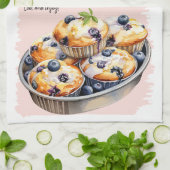 Linge De Cuisine Recette de pâtisserie de muffins bleuets (Plié)