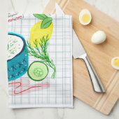 Linge De Cuisine Recette de salade de concombre (Quart Plié)