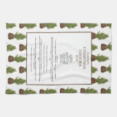 Linge De Cuisine Recette familiale Arbre de Noël Garde de vacances (Horizontal)