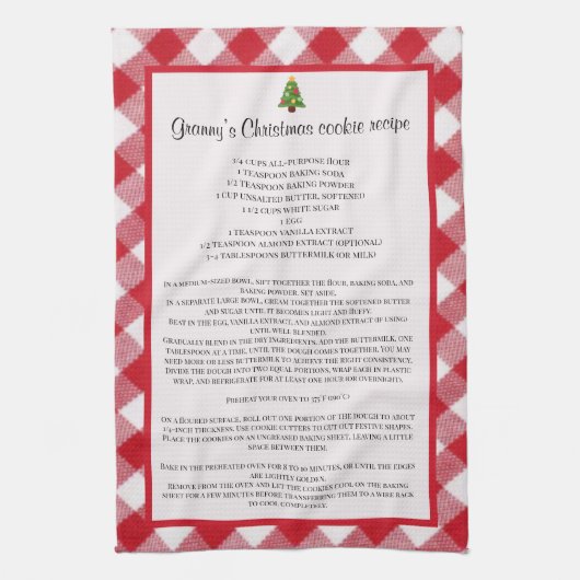 Linge De Cuisine Recette familiale Noël (Vertical)
