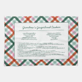 Linge De Cuisine Recette familiale personnalisée Noël (Horizontal)