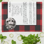 Linge De Cuisine Recette famille de vacances Keepsaké rouge Buffalo (Plié)