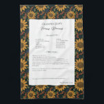 Linge De Cuisine Recette famille Héritage tournesol rustique<br><div class="desc">Gardez la serviette à thé de la recette familiale. Partagez la recette de chili de l'oncle Jim ou le plat de casserole de la grande tante Aggie, qui a toujours été le plat préféré de grâces. Un design modèle élégant et simple peut être facilement ajusté pour partager vos recettes familiales...</div>