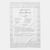 Linge De Cuisine Recette famille Keepsaké Heirloom Wood (Vertical)
