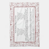 Linge De Cuisine Recette Heirloom Keepsaké cadeau mémoire pour elle (Vertical)