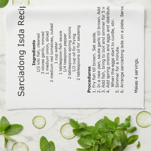 Linge De Cuisine Recette Isda Sarciadong (Plié)