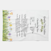 Linge De Cuisine Recette Keepsaké Modèle Cadeau Fleurs de printemps (Horizontal)