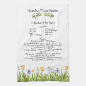 Linge De Cuisine Recette Keepsaké Modèle Cadeau Fleurs de printemps (Vertical)