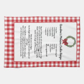 Linge De Cuisine Recette Keepsaké Noël Cookies Rouge Vert Plaid (Horizontal)