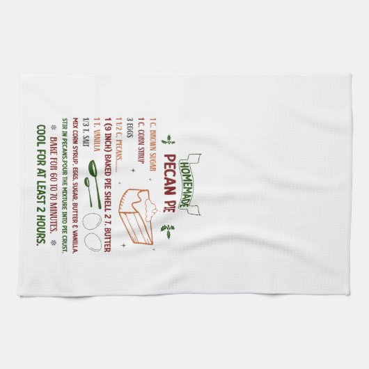 Linge De Cuisine Recette Pecan de Noël (Horizontal)