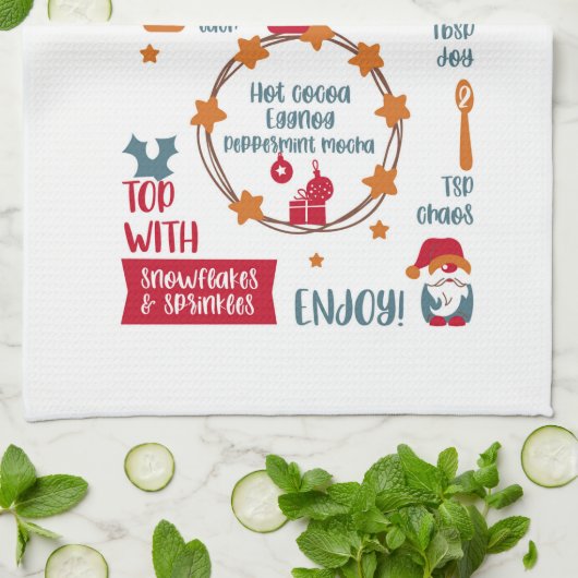 Linge De Cuisine Recette pour Noël (Plié)