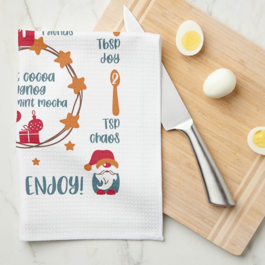 Linge De Cuisine Recette pour Noël (Quart Plié)