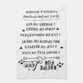 Linge De Cuisine Recette pour un mariage heureux, Cadeau de Fiançai (Vertical)