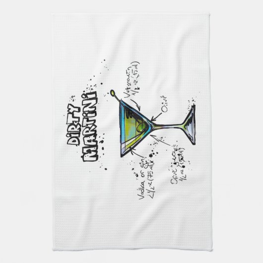 Linge De Cuisine Recette sale de cocktail de Martini (Vertical)