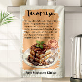 Linge De Cuisine Recette Tiramisu personnalisée