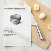 Linge De Cuisine Recettes avec des illustrations de crayon ; Farine (Quart Plié)