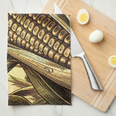 Linge De Cuisine Récolte de maïs doré (Quart Plié)