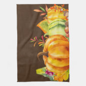 Linge De Cuisine Récolter les Citrouilles, les Feuilles et le feuil (Vertical)