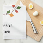 Linge De Cuisine Reconnaissant Merci Bienheureux Feuilles Tombent O (Quart Plié)