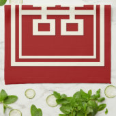 Linge De Cuisine Rectangle double bonheur Mariage chinois classique (Plié)