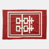 Linge De Cuisine Rectangle double bonheur Mariage chinois classique (Horizontal)