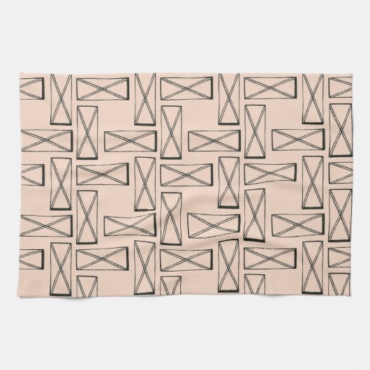 Linge De Cuisine Rectangle géométrique X (Horizontal)