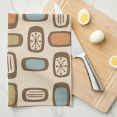 Linge De Cuisine Rectangles arrondies MCM du milieu du siècle (Quart Plié)