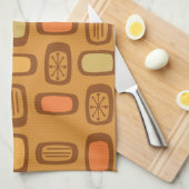 Linge De Cuisine Rectangles arrondies MCM du milieu du siècle (Quart Plié)