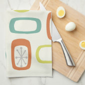 Linge De Cuisine Rectangles arrondies MCM du milieu du siècle (Quart Plié)