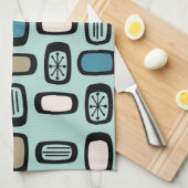 Linge De Cuisine Rectangles arrondies MCM du milieu du siècle Aquam (Quart Plié)