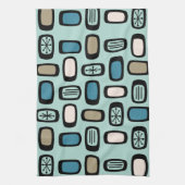 Linge De Cuisine Rectangles arrondies MCM du milieu du siècle Aquam (Vertical)