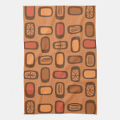 Linge De Cuisine Rectangles arrondies MCM du milieu du siècle brûlé (Vertical)