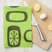 Linge De Cuisine Rectangles arrondies MCM du milieu du siècle Chart (Quart Plié)